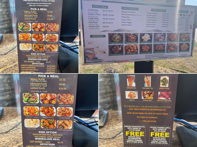 Mr Soysauce Menu