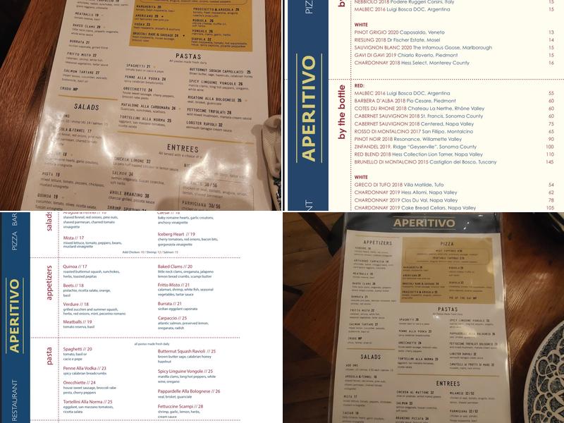 Aperitivo Menu