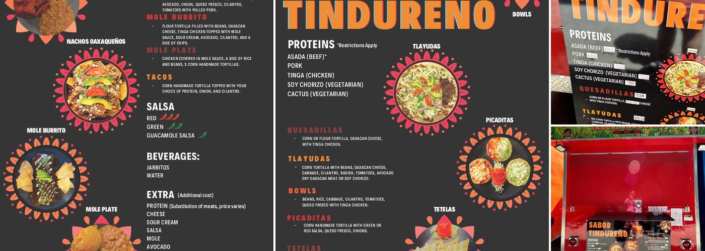 Sabor Tindureño Menu