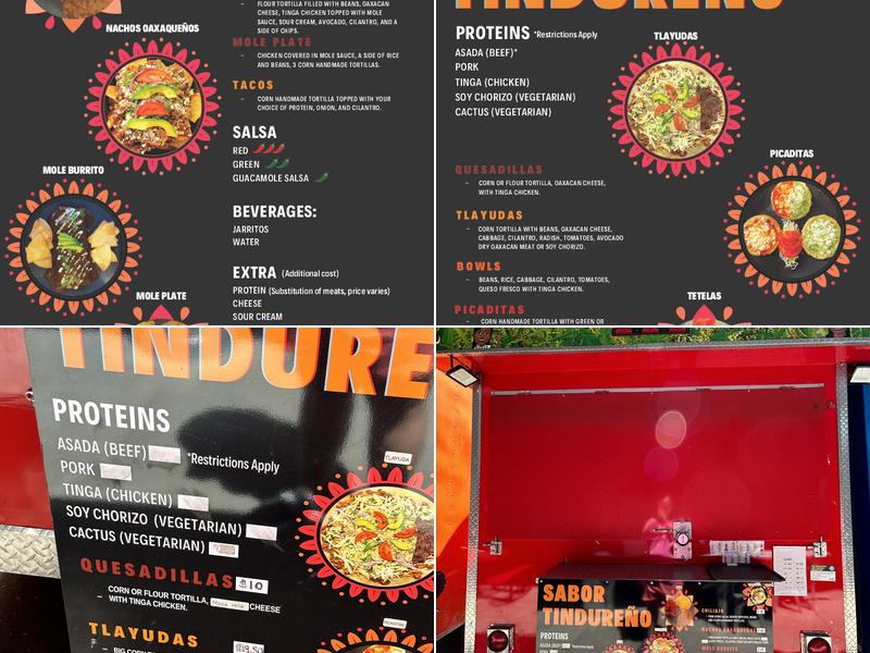 Sabor Tindureño Menu