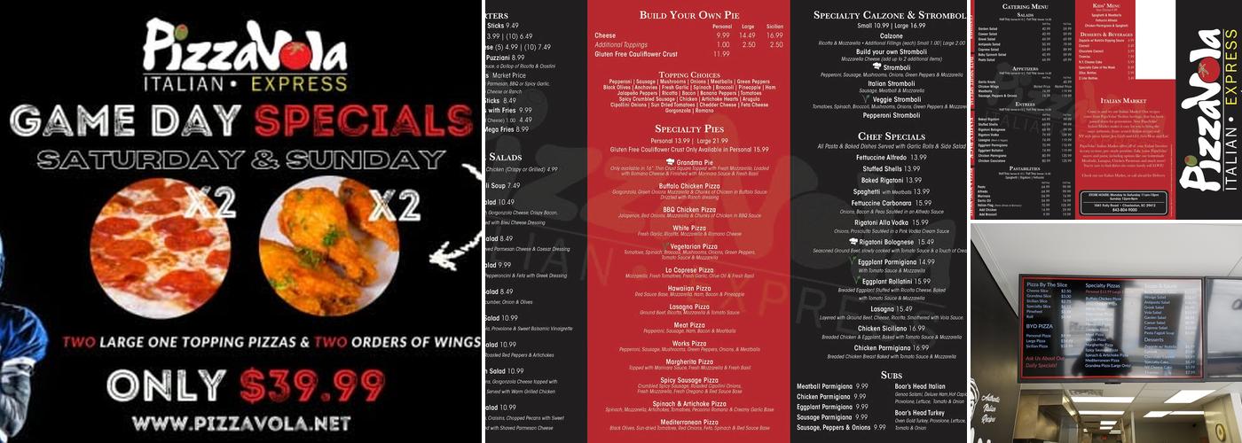 PizzaVola Express Menu