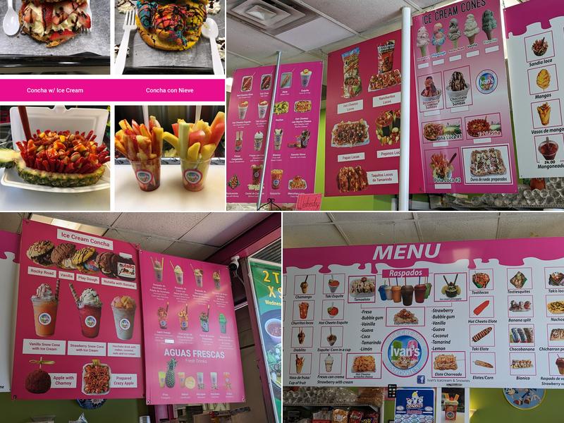 Ivan's Ice Cream & Snowies Menu