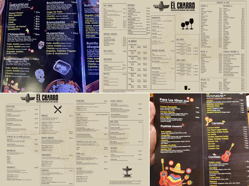 EL CHARRO DANFORTH Menu