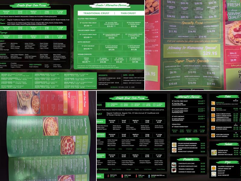 Red Swan Pizza Menu