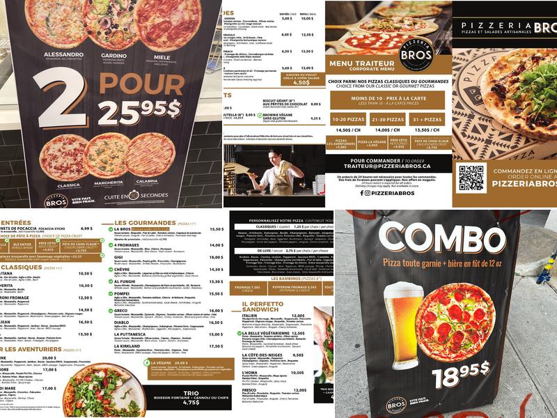Pizzeria Bros (CDN) Menu