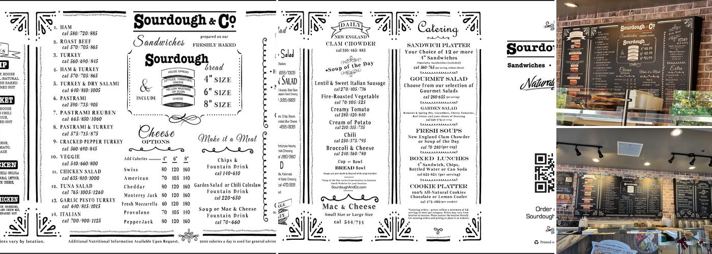 Sourdough & Co. Menu