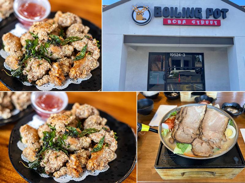 Boiling Pot And Boba Street 19524 Nordhoff St ste#3, Northridge