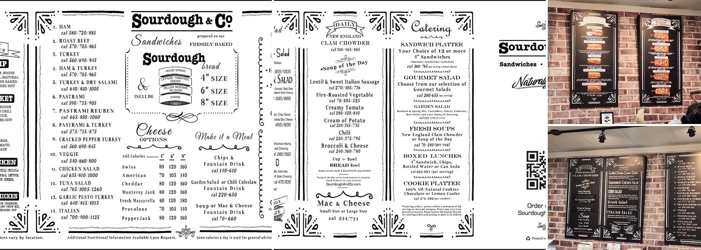 Sourdough & Co. - March lane, Stockton Menu