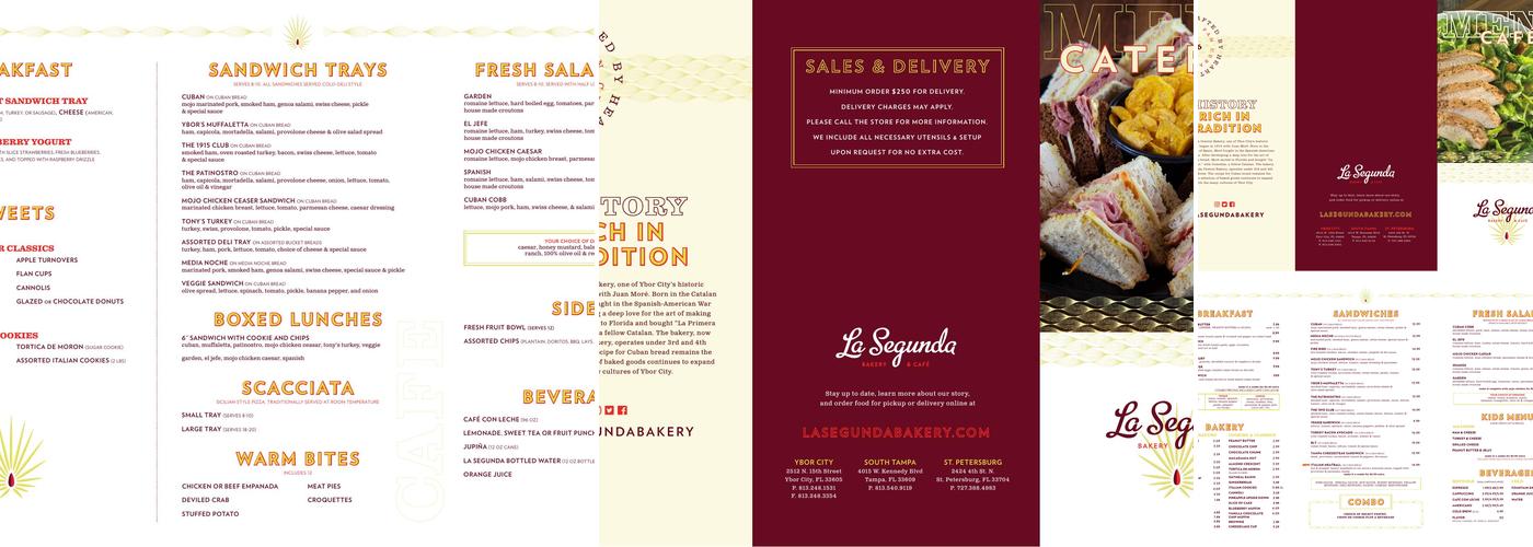 La Segunda St. Petersburg Menu