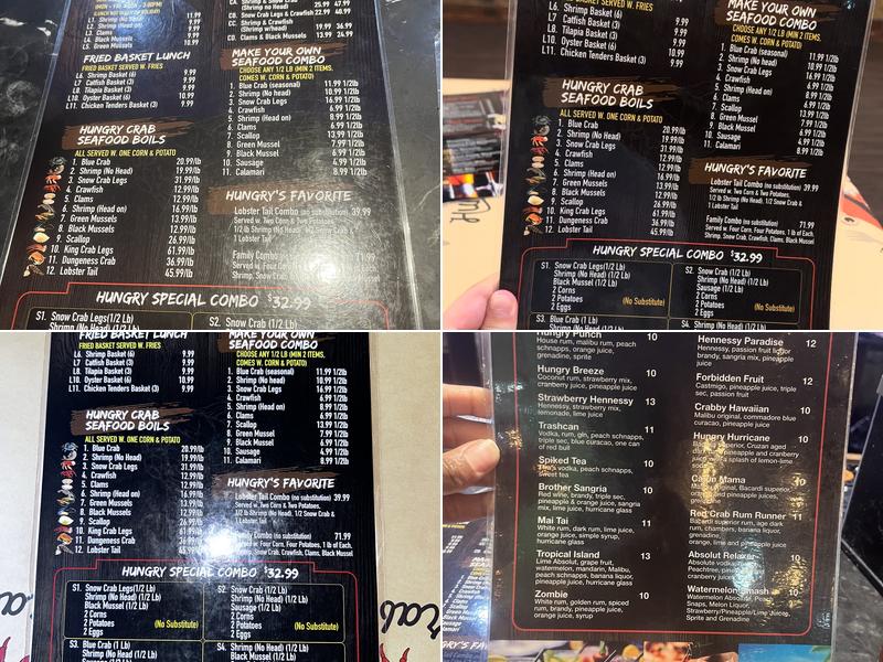 Hungry Crab Menu