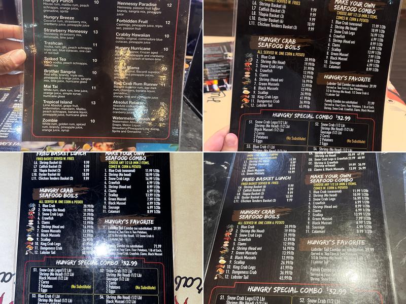 Hungry Crab Menu