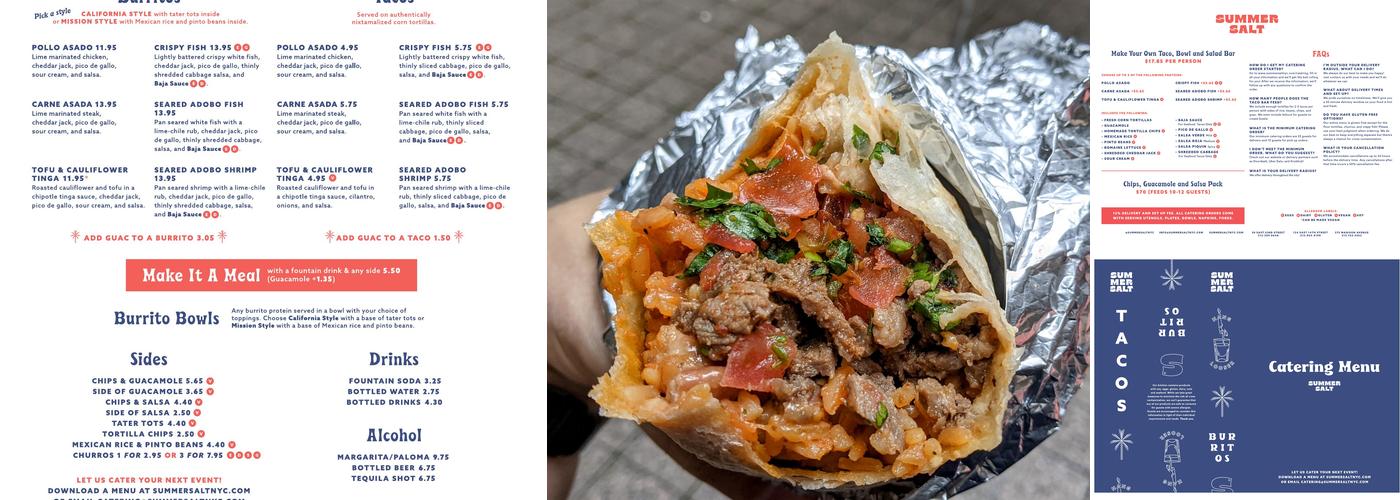 Summer Salt Menu
