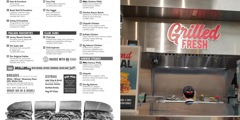 Jersey Mike's Subs Menu