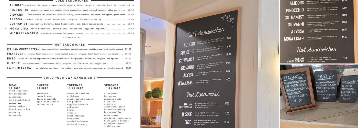 ALIDORO Menu