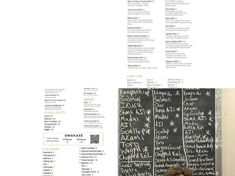 Umai Sushi & Steak House Menu