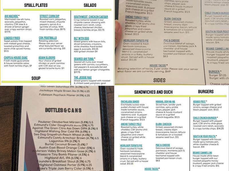 Castle Street Kitchen Menu