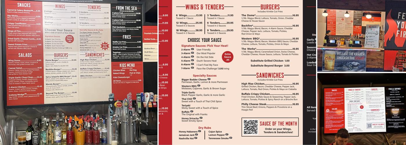 Wing Dome Menu