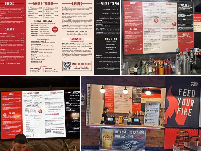 Wing Dome Menu