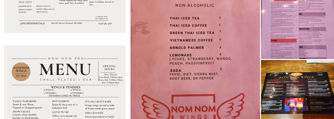 Nom Nom Wings PDX Menu