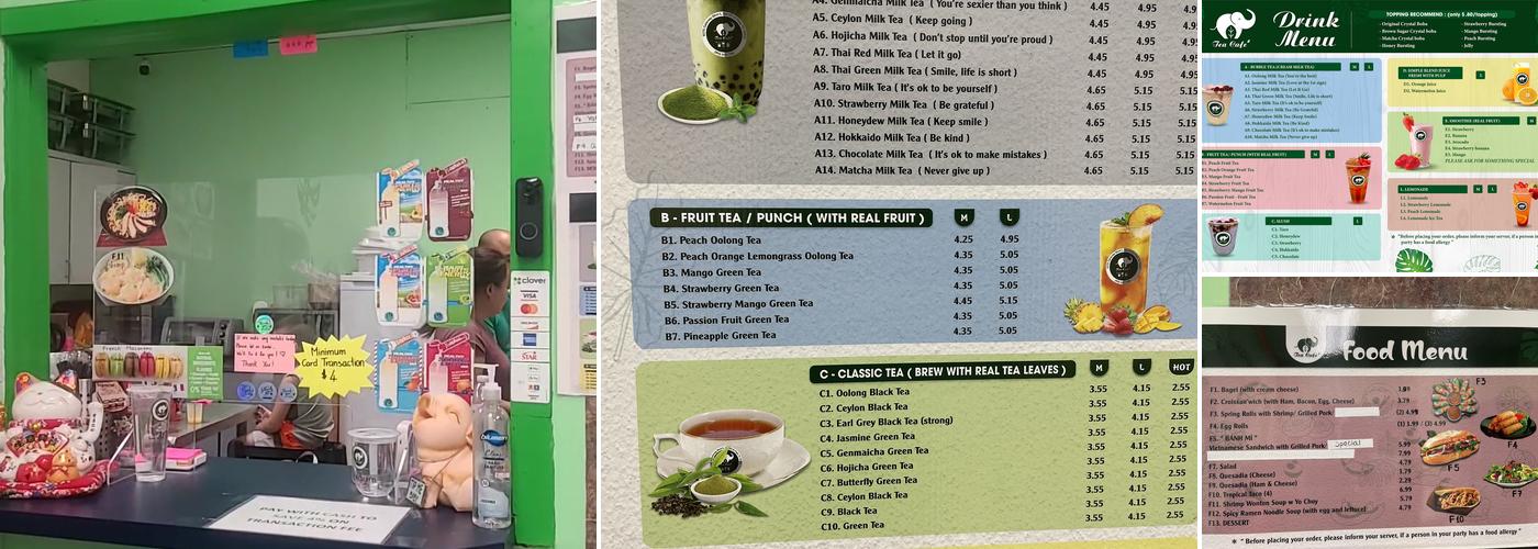 Tea Cafe' Menu