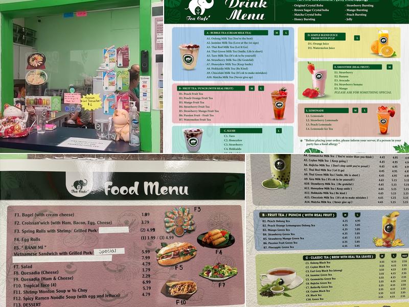 Tea Cafe' Menu