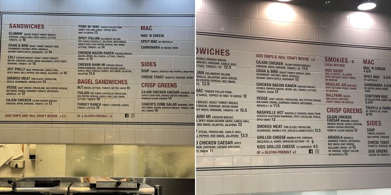Chachi's Menu