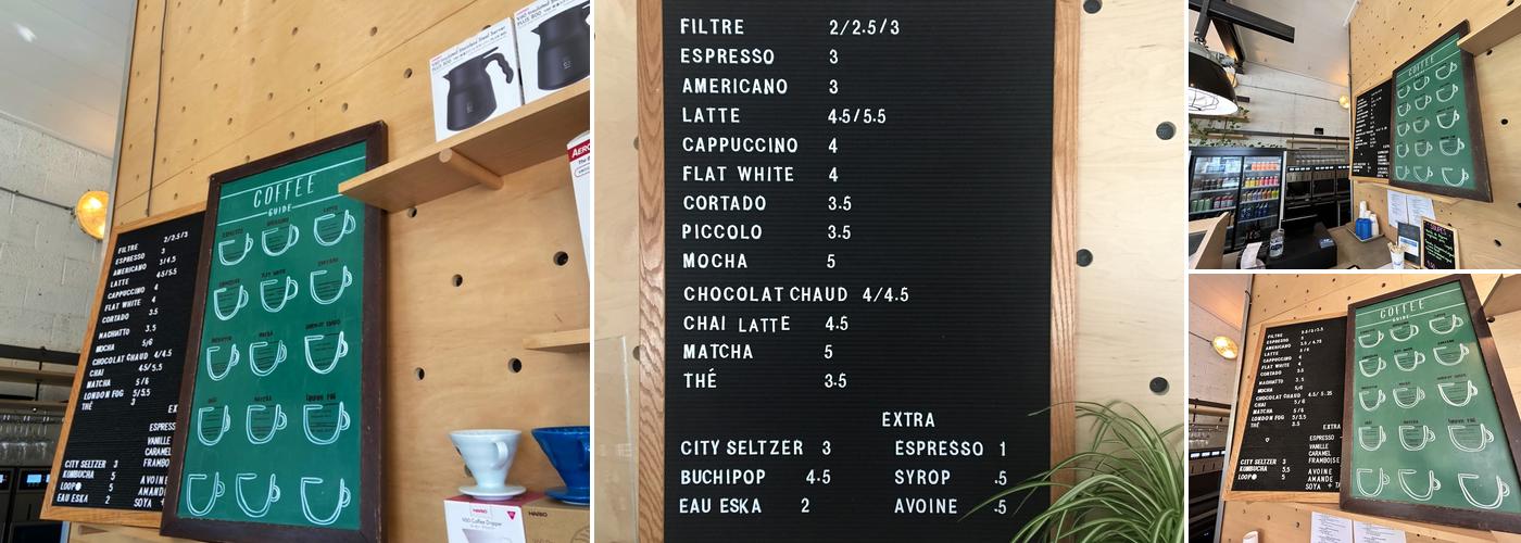 Bluebarn Coffee Roasters Menu