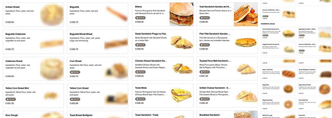 Bakery on Mavis Menu