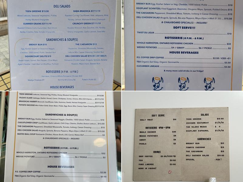 Vilda's Menu