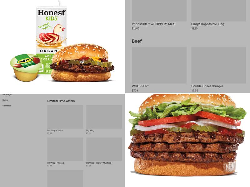 Burger King Menu