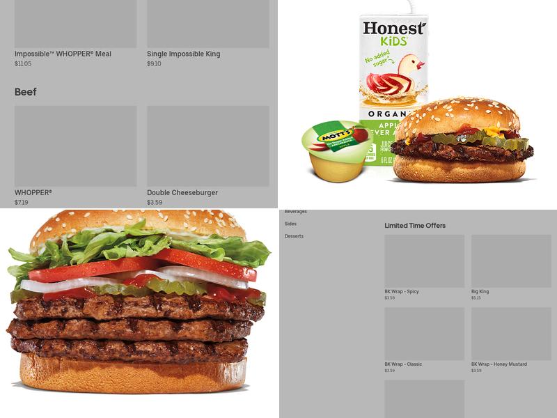 Burger King Menu