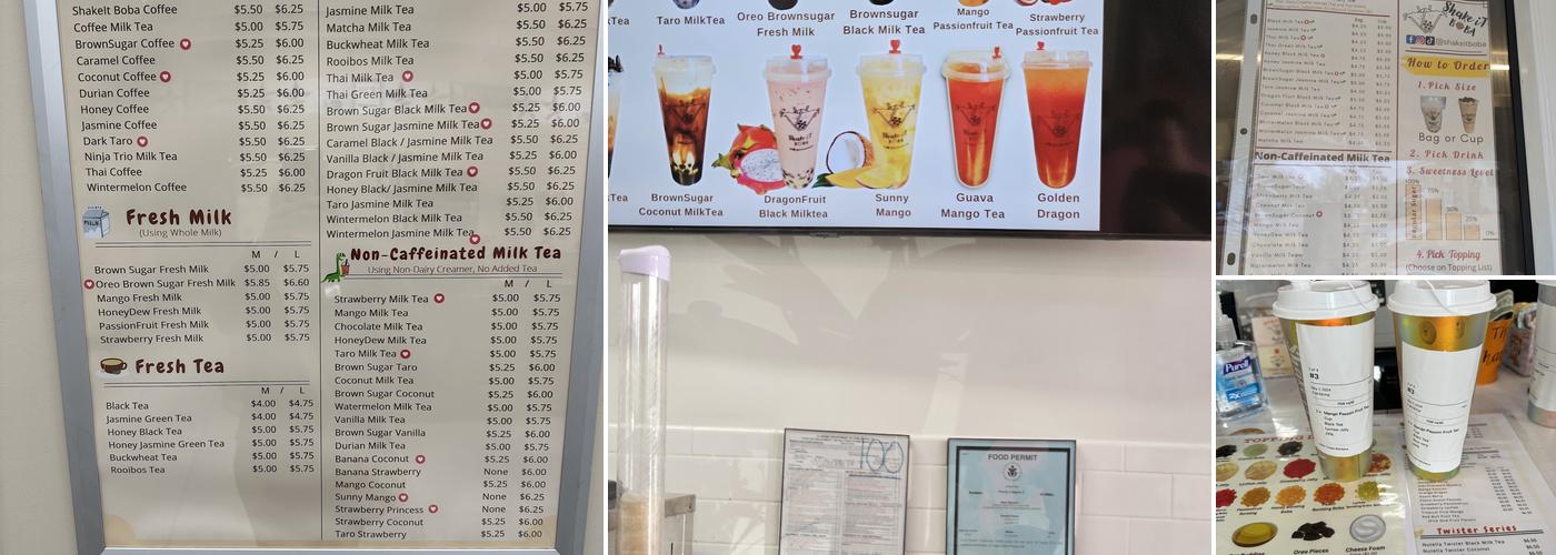 ShakeiT Boba Menu