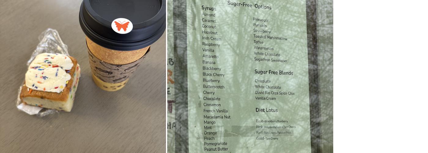 Central Perk Menu