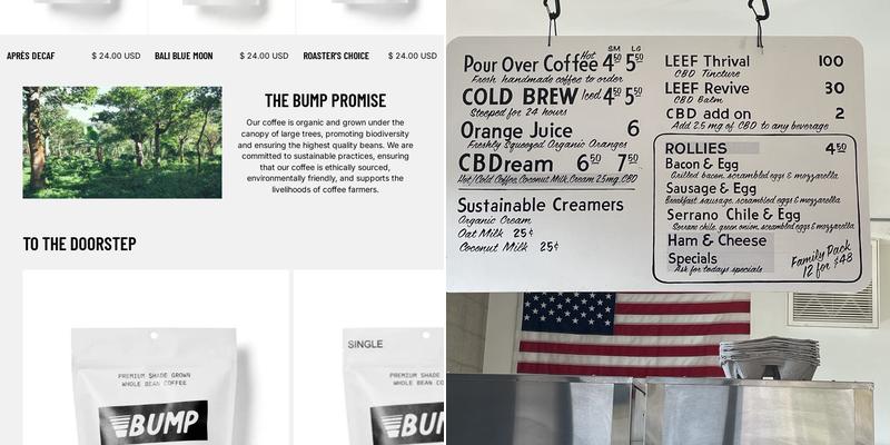 Bump Coffee Menu