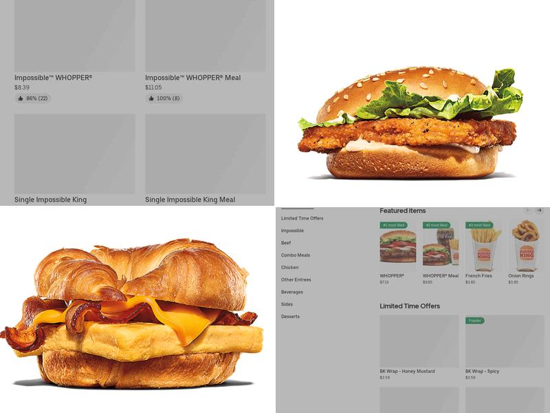 Burger King Menu