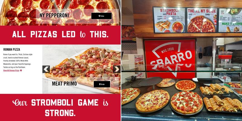 Sbarro Menu