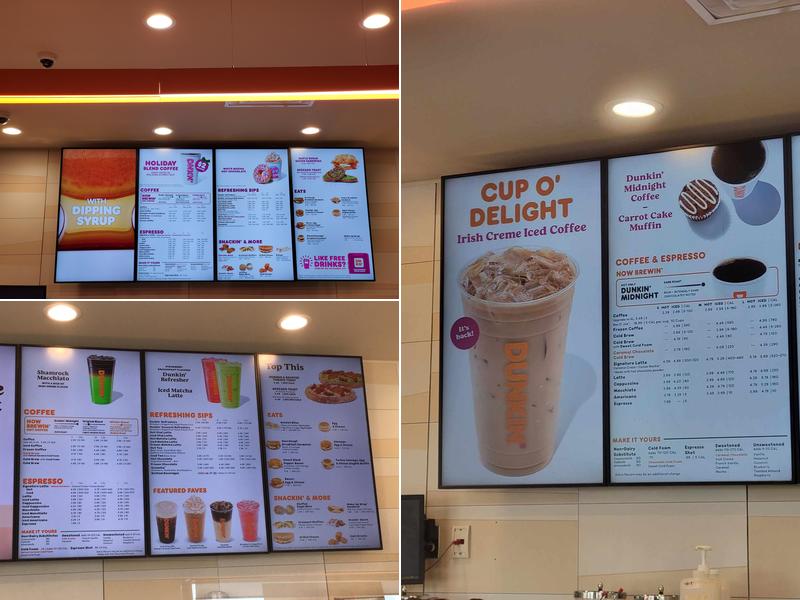 Dunkin' Menu