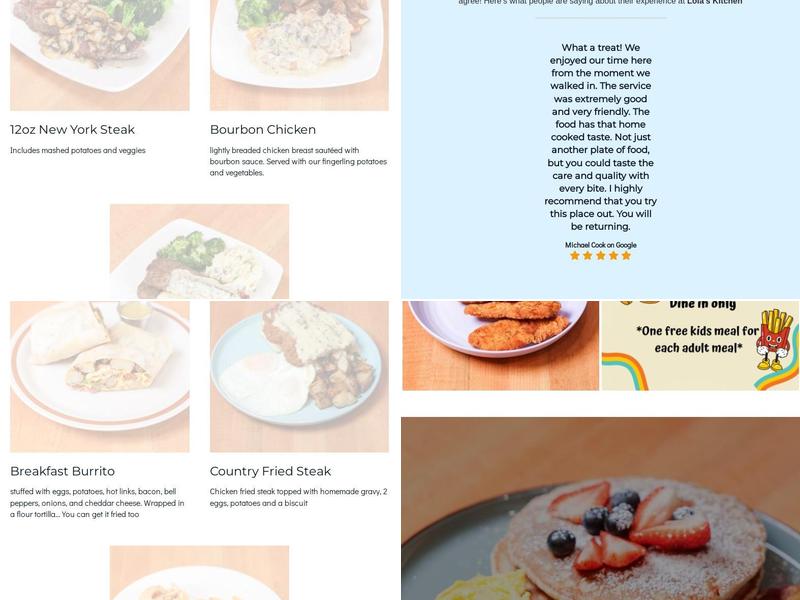 Lola’s Kitchen Menu