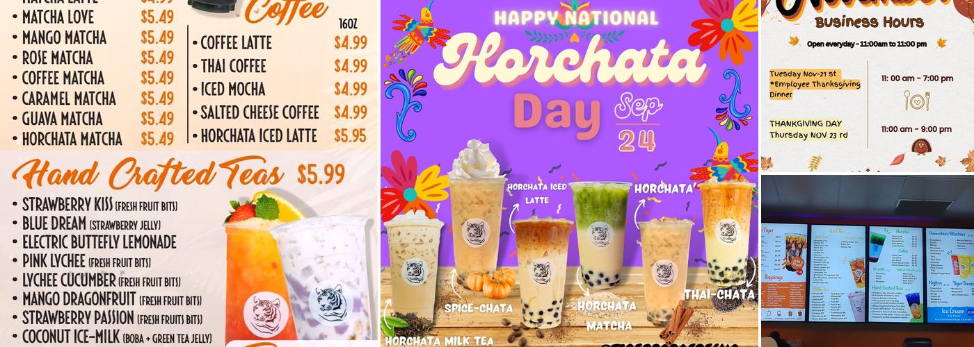 Tiger Boba Fresno Menu