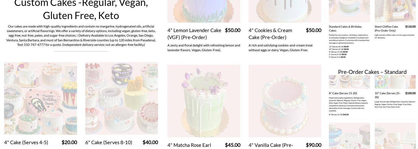 Valentine Sweets Organic Bakery & Café Menu