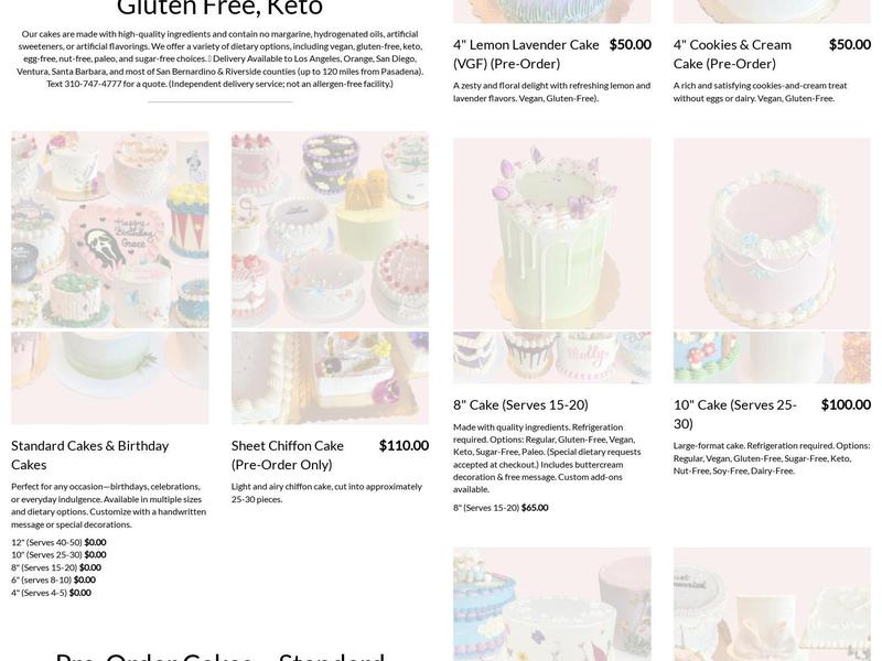 Valentine Sweets Organic Bakery & Café Menu