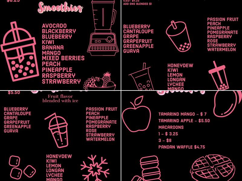 Bobalicious Riverbank Menu