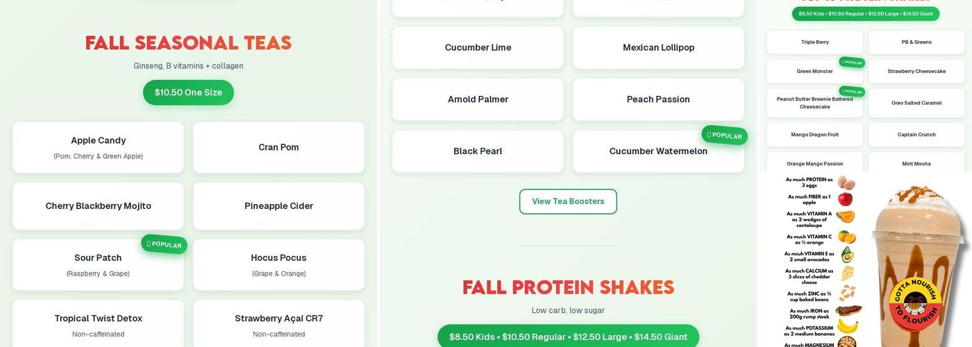 Nutrition Kingdom Menu