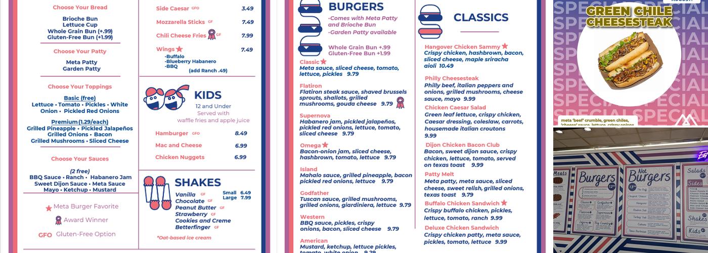 Meta Burger Menu