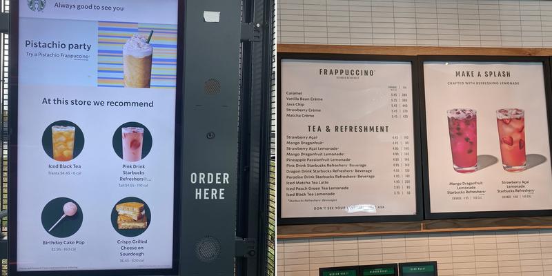 Starbucks Menu