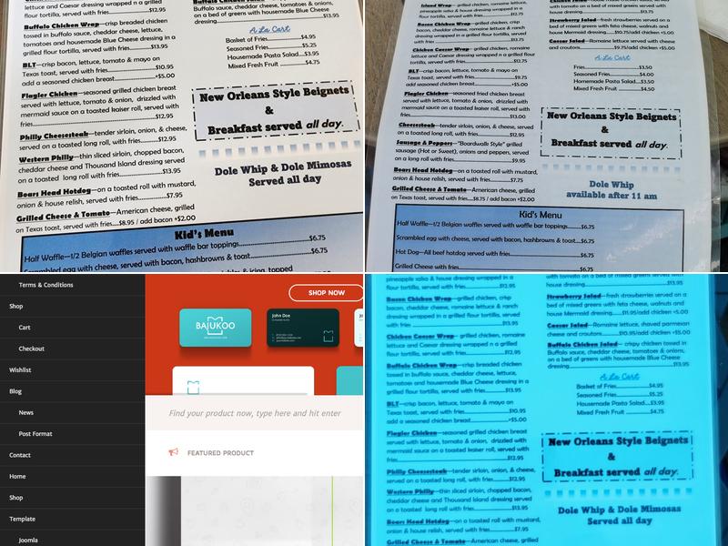 The Mermaid Cafe at Riverview Menu