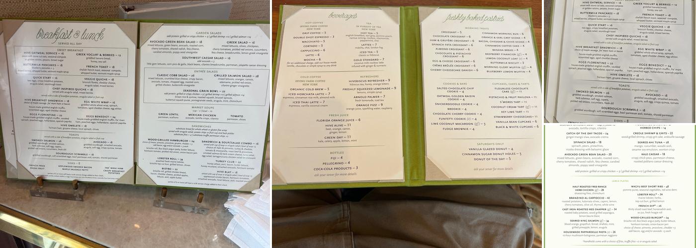 HIVE Bakery & Cafe Menu