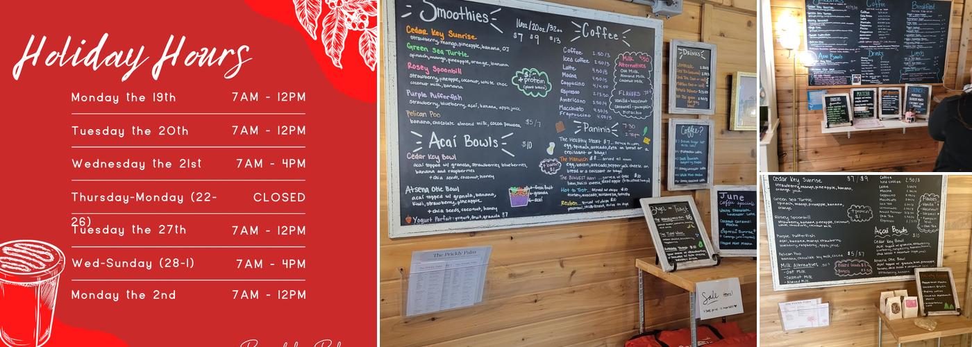 The Prickly Palm Menu