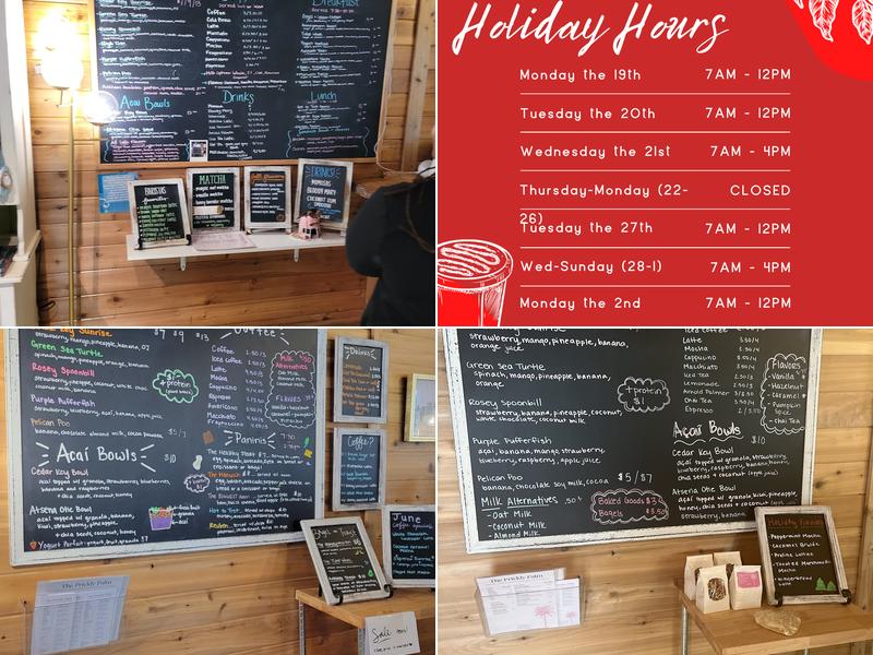 The Prickly Palm Menu