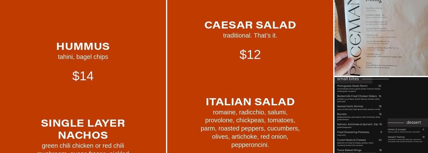 Spaceman Menu